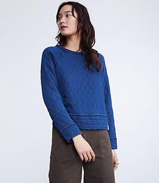 Lou & Grey Quilted Sweatshirt