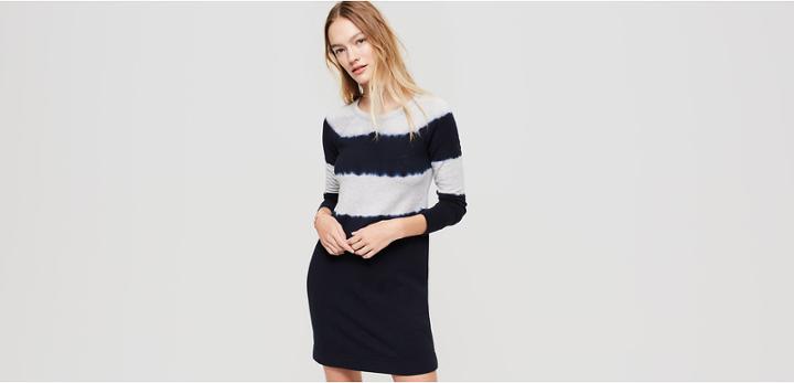 Lou & Grey Tie Dye Signaturesoft Sweatshirt Dress