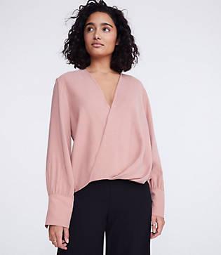 Lou & Grey Sueded Wrap Top