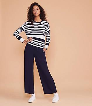 Lou & Grey Striped Cozy Jersey Cropped Tee