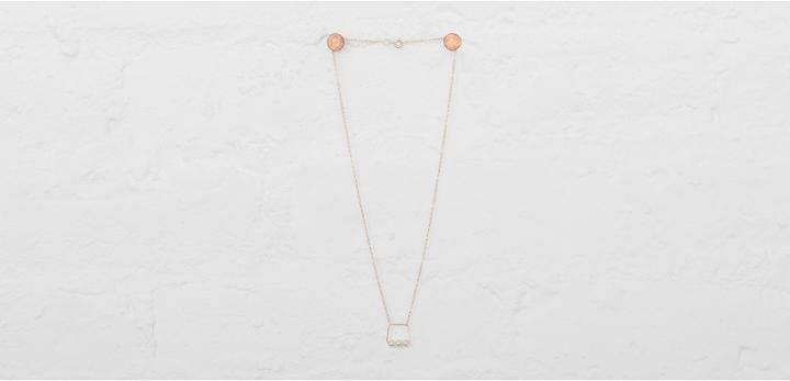 Lou & Grey Melissa Mcarthur Jewellery Small Square Pendant Necklace With White Pearls