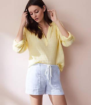 Lou & Grey Garment Dye Linen Shorts