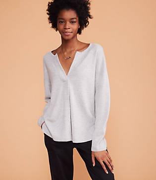 Lou & Grey Split Neck Sweater