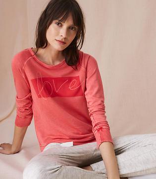 Lou & Grey Sundry Love Cropped Pullover