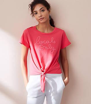Lou & Grey Sundry Locals Only Front Tie Tee