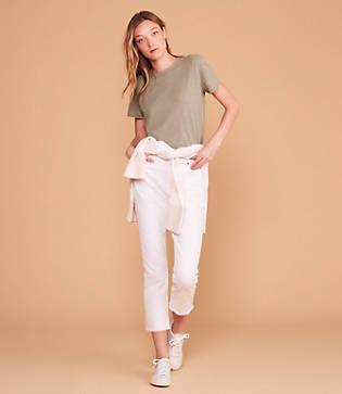 Lou & Grey High Rise Straight Leg Jeans