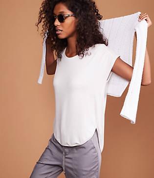 Lou & Grey Signaturesoft Seamed Shirttail Tee