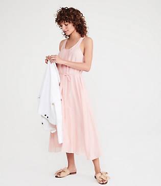 Lou & Grey Tie Waist Midi Dress