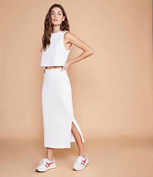 Lou & Grey Ribbed Midi Skirt