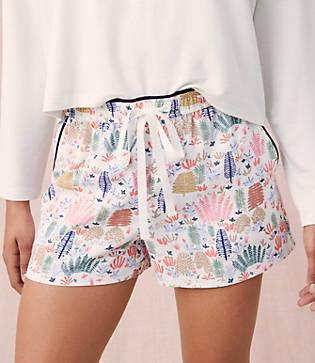 Lou & Grey Cactus Satin Shorts