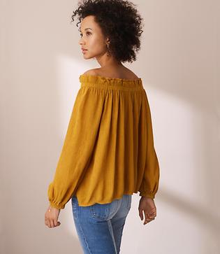 Lou & Grey Ruffle Off The Shoulder Top