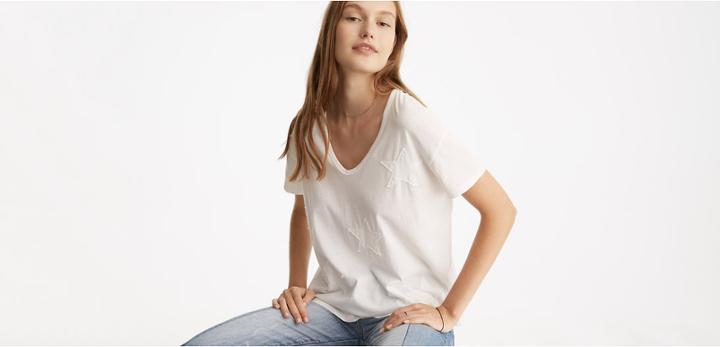 Lou & Grey Sundry Stars Applique Boxy Tee