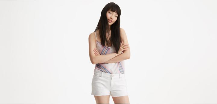 Lou & Grey Patchwork Cut Off Denim Shorts