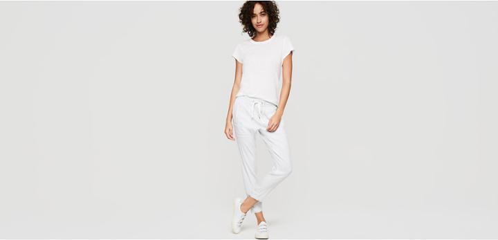Lou & Grey Striped Softstretch Linen Pants