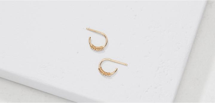 Lou & Grey I Like It Here Club Golden Cape Hoop Earrings