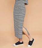 Lou & Grey Striped Conscious Cotton Midi Skirt