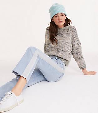 Lou & Grey Sparkle Stripe Straight Leg Jeans