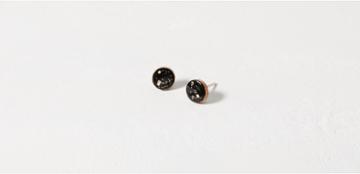 Lou & Grey We See Stars Glitter Circle Leather Stud Earrings