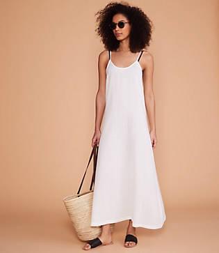 Lou & Grey Windowpane Strappy Maxi Dress