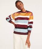 Lou & Grey Striped Faux Fur Sweatshirt