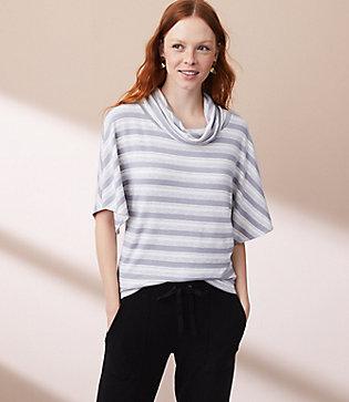 Lou & Grey Striped Signaturesoft Cowl Tee