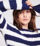 Lou & Grey Striped Fuzzy Tunic Sweater