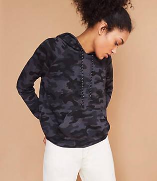 Lou & Grey Sundry Camo Raglan Pocket Hoodie