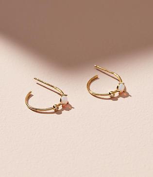 Lou & Grey Tai Jewelry Stone Hoop Earrings