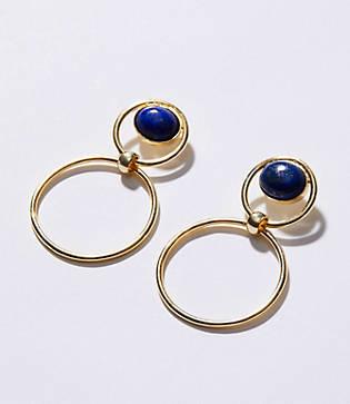 Lou & Grey Nectar Nectar Lapis Stone Hoop Earrings