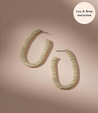 Lou & Grey Machete Jewelry Margot Earrings In Vert Stripe