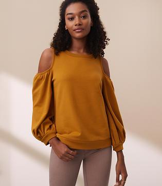 Lou & Grey Cold Shoulder Sweatshirt