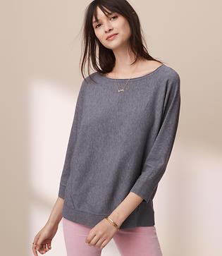 Lou & Grey Seamed Dolman Sweater