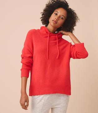 Lou & Grey Fuzz Boucle Cowl Sweater
