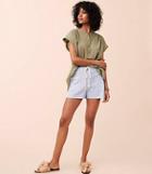 Lou & Grey Crosshatch Softstretch Linen Shorts