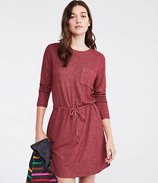 Lou & Grey Brushed Drawstring Pocket Dress