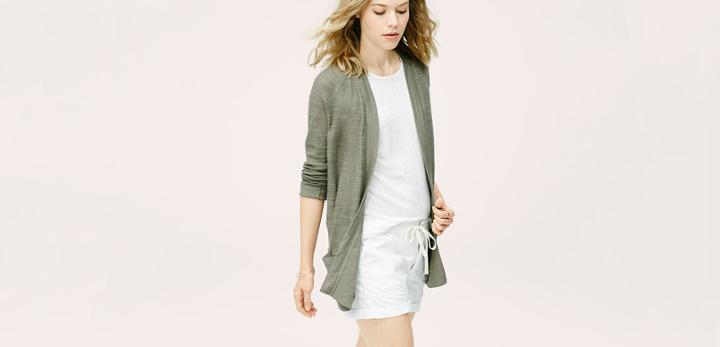 Lou & Grey Hi-rib Open Cardigan