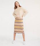 Lou & Grey Brightstripe Midi Sweater Skirt