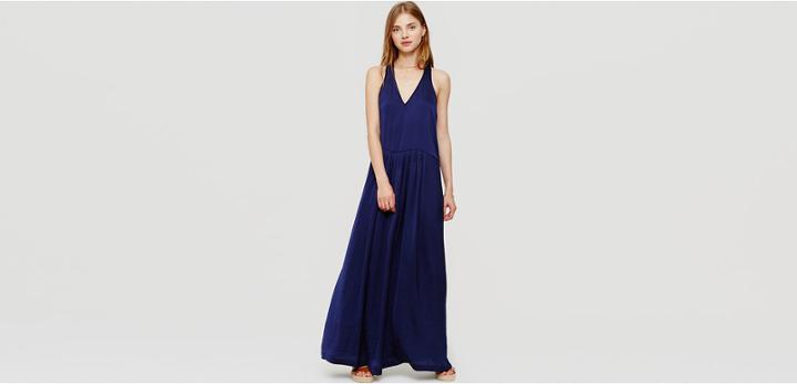 Lou & Grey Dropwaist Luster Maxi Dress