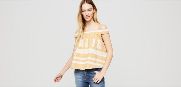 Lou & Grey Gold Coast Off The Shoulder Shirt
