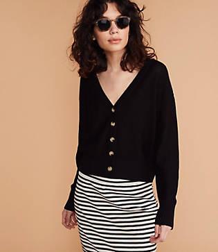 Lou & Grey Cropped Boyfriend Cardigan