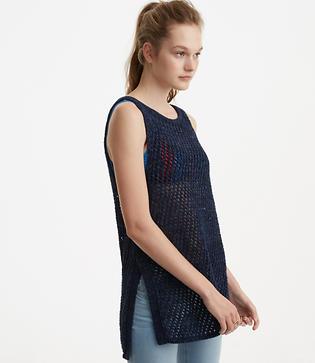 Lou & Grey Netted Sweater Tank