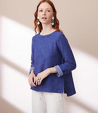 Lou & Grey Textured Hi-side Sweatshirt