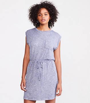 Lou & Grey Brushmarl Pocket Tee Dress