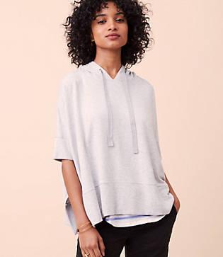 Lou & Grey Signaturesoft Rib Cuff Hoodie Top