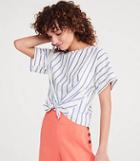 Lou & Grey Striped Tie Front Top