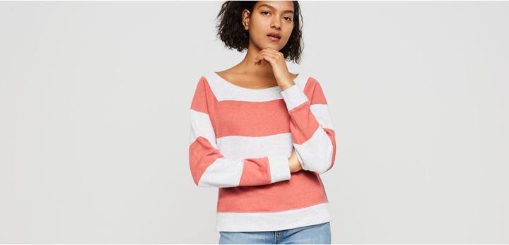 Lou & Grey Striped Dolman Sweatshirt