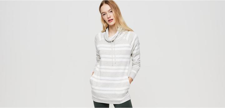 Lou & Grey Striped Signaturesoft Drawstring Tunic