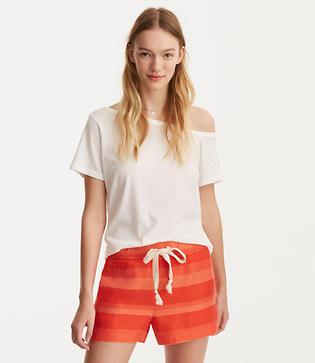 Lou & Grey Striped Brushed Linen Shorts