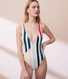 Lou & Grey Solid & Striped Michelle One Piece Swimsuit