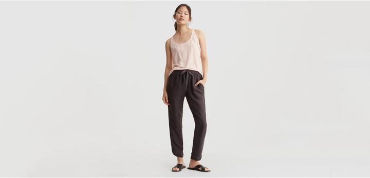 Lou & Grey Brushed Linen Dolphin Pant